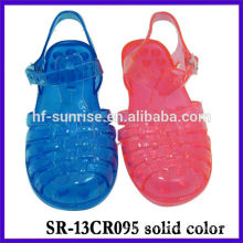 SR-13CR095- (2) плоские четкие студня сандалии дети пластиковые стулья сандалии фарфоровые дети оптом сандалии желе